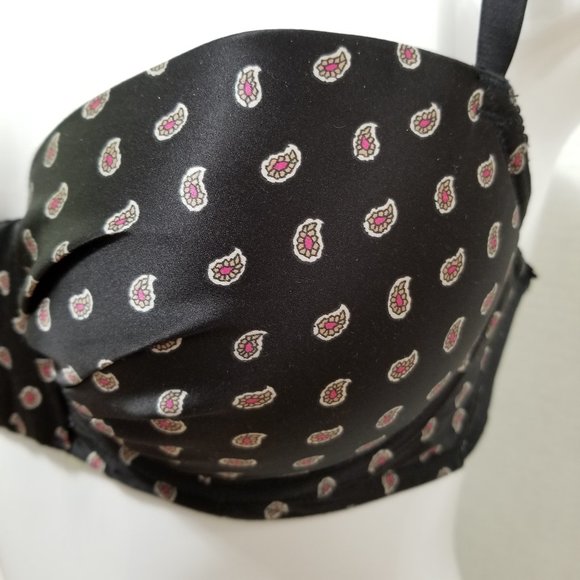 Aerie bra 34D Push-Up ruched paisley print swiss dot sheer wings 2013 - Picture 7 of 13